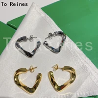fashion trendy heart hoop earrings for women bijoux geometric earrings statement jewelry gifts