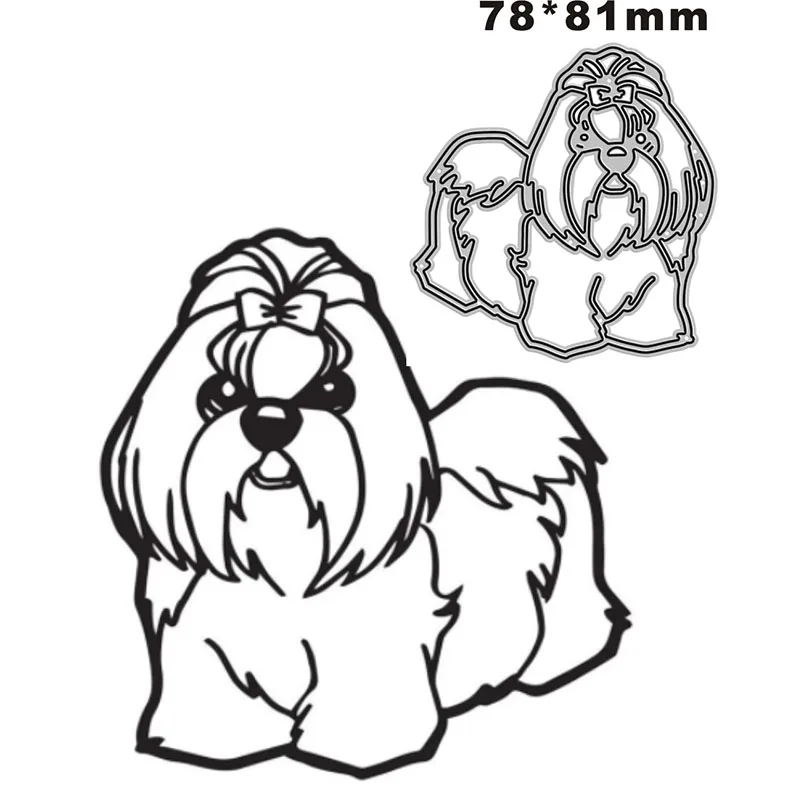 

2021 новые красивые металлические штампы золотистого ретривера для скрапбукинга бумажных поделок и изготовления карт тиснение Декор без штампов