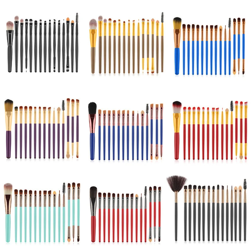 Набор профессиональных кистей для макияжа 15 шт. тени век тональный крем подводка