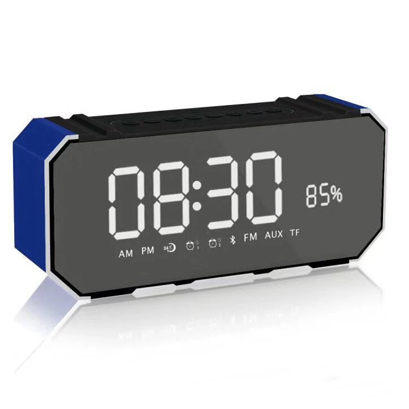 

Alarm Colck 10W Bluetooth Wireless Speaker FM Radio LCD Mirror Display Desktop Colck GDeals