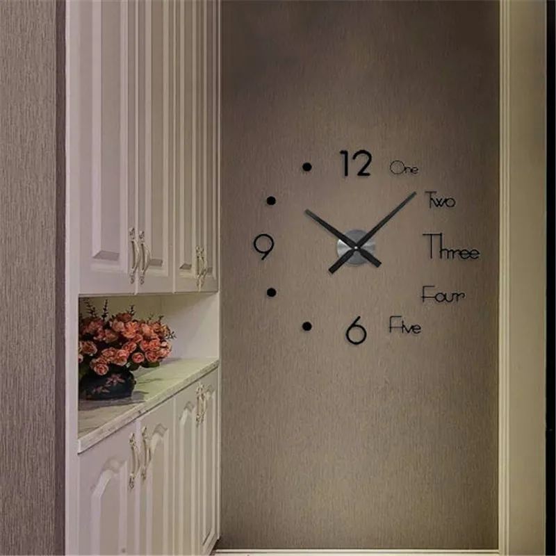 

2020 Hot Sale 3D DIY Extra Numerals Luxury Mirror Wall Sticker Clock Home Art Decor UK