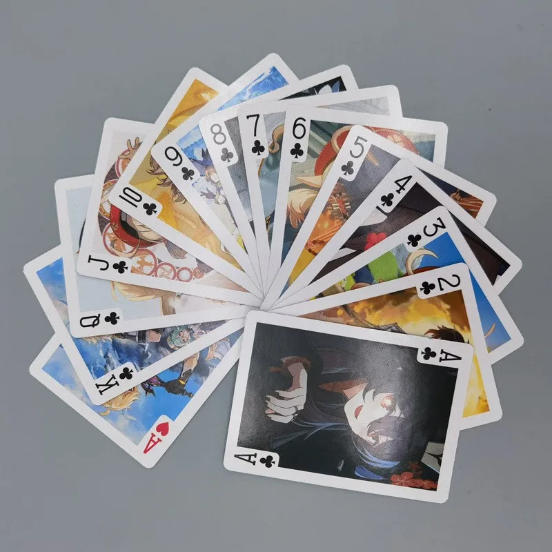 

10Pcs 54 Sheets Anime Poker Cards Demon Slayer Action Figures Kamado Tanjirou Paper Color Printing Trading Birthday Kid Gift Toy