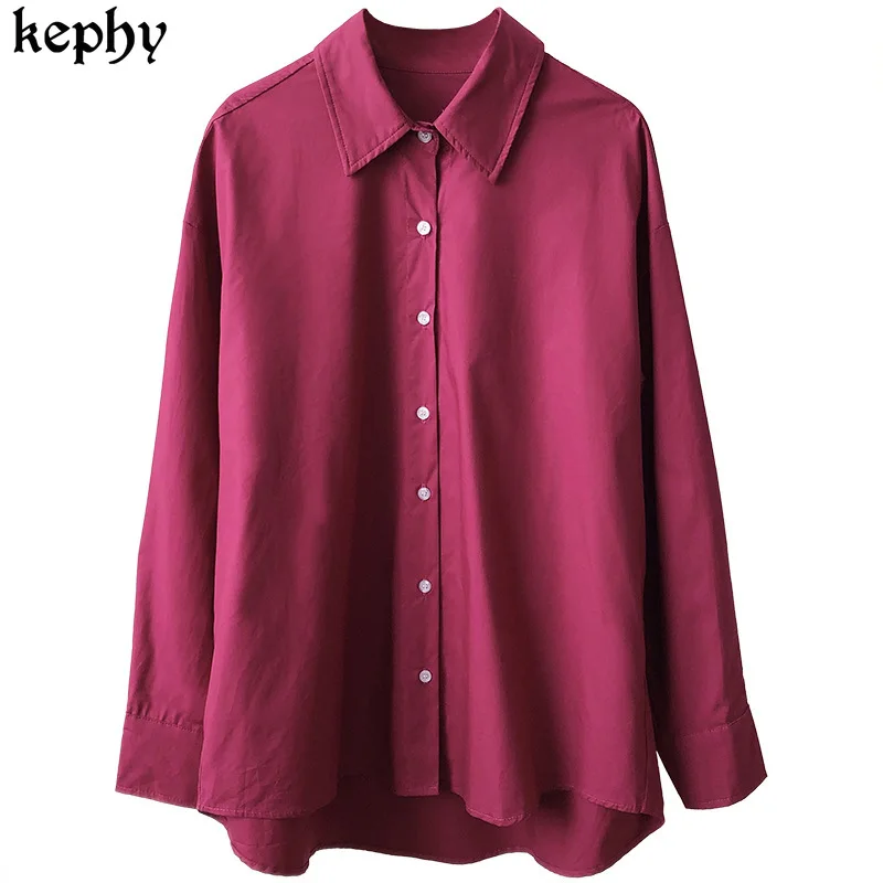 

2021 Women Korean Office Ladies Elegant Shirt Blouse Women Fashion Button Up Cotton Shirt Vintage White Long Sleeve Shirts Tops