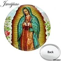youhaken our lady of guadalupe pocket mirror one side flat mini virgin mary women compact portable makeup vanity hand mirrors