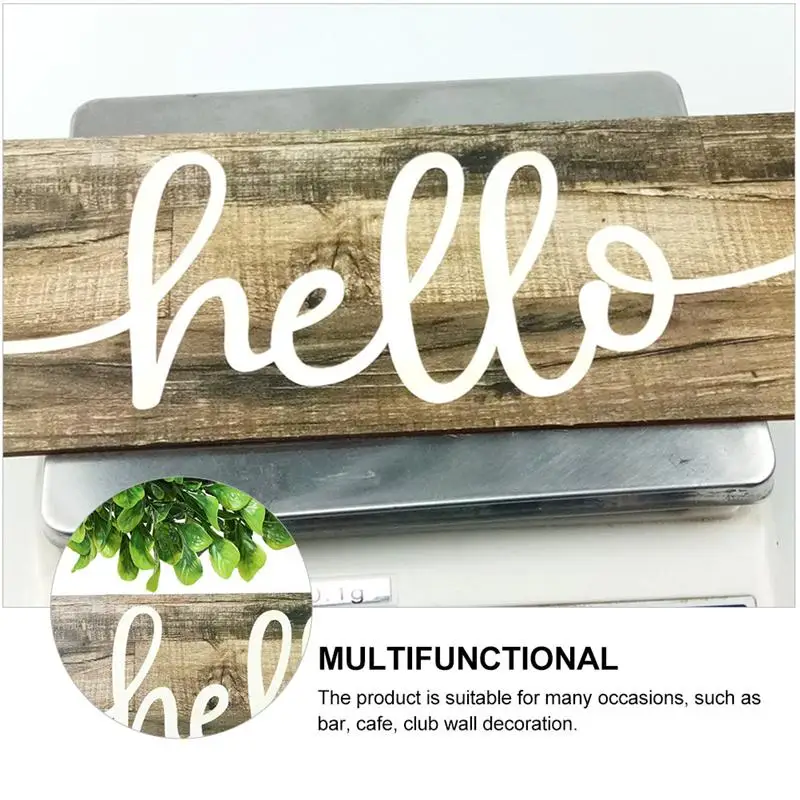 

2pcs Garden Decoration Jardineria Garden Accessories Door Tag Prime Sturdy Premium Hello Sign Plaque Doorplate For Door Home
