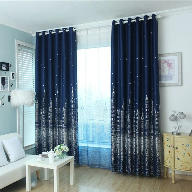 

90% High Shading Home Curtains for The Living Room Decor Solid Color Model Ready Made Grommet Curtains for Kitchen Bedroom