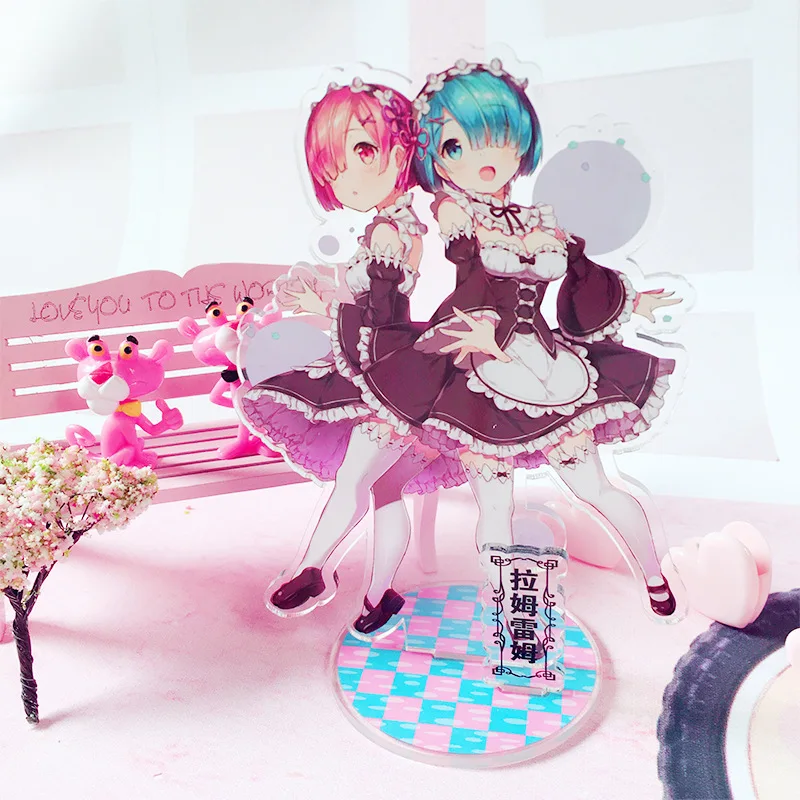 15 cmAnime фигурка Re: Life a Different World from Zero Rem Ram Emilia re zero акриловая аниме стоячая Пластина