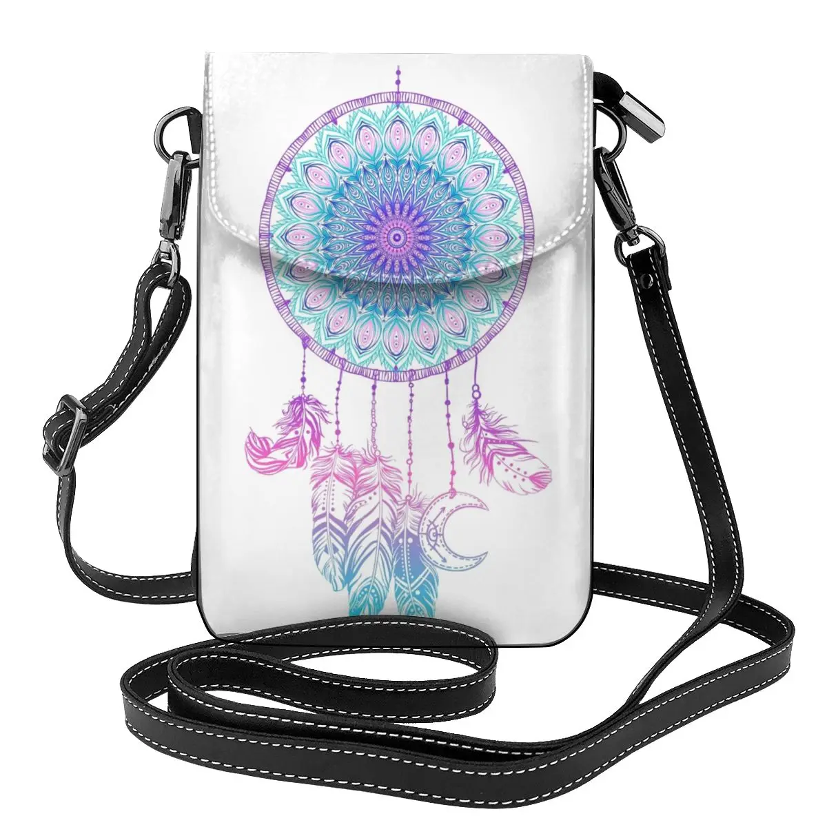 

Mandala In Dreamcatcher Bohemian Shoulder Bag Lifestyle Work Student Women Bags Gifts Aesthetic Leather Purse