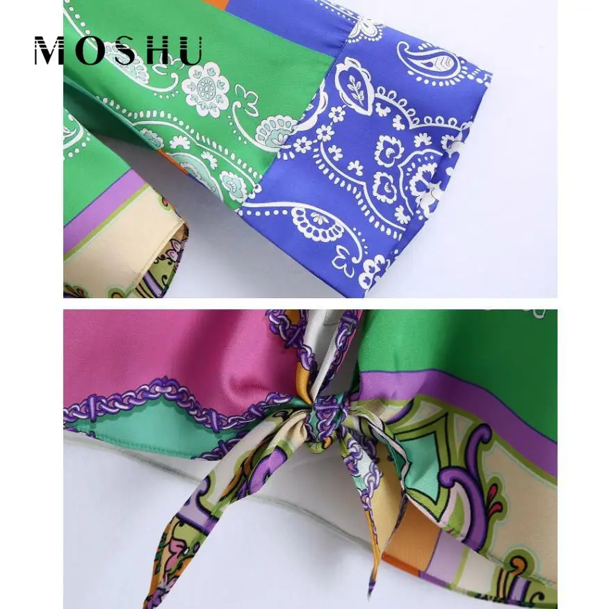 

Floral Print Chic Slim Midi Skirts Women Spring Summer Holiday Style 2 Pieces Sets Knotted Sarong Female Shirt Suits with Skirt