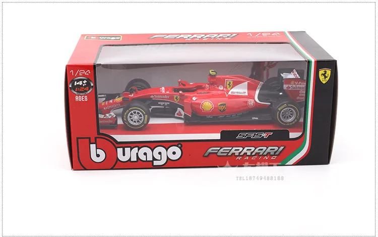 1:24 высокое моделирование Ferrari модель автомобиля SF15-T F1 формула гоночный сплав модель автомобиля для детей Подарки