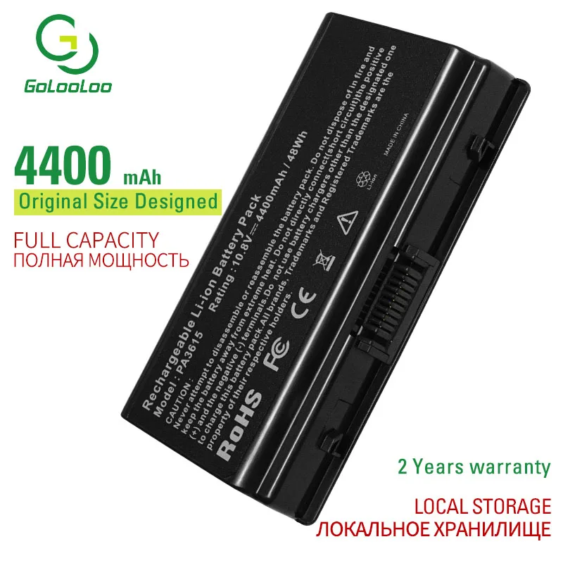 

Golooloo 6 cells laptop battery for Toshiba Equium L40 Series L40-14I L40-156 L40-17M Satellite Pro L40 Series L40-159 PA3615