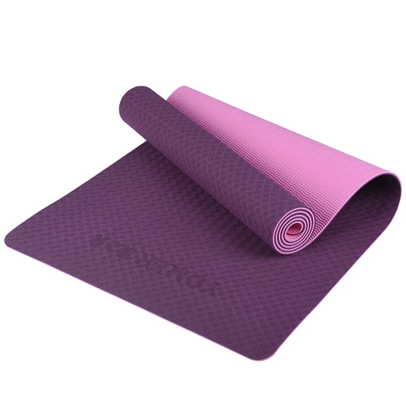 

Двухцветный нескользящий домашний коврик из термопластичного эластомера для фитнеса, без запаха, для бега, для разных сцен, коврик для йоги.