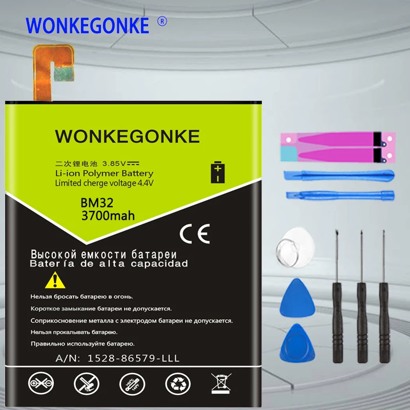 

WONKEGONKE Battery For Xiaomi 4 Mi4 BM32 Lithium Polymer Replacement Mobile Phone Batteries Bateria