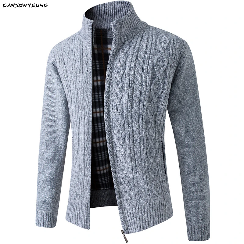 

Men's Sweaters 2021 Autumn Winter Warm Knitted Sweater Jackets Cardigan Coats Male Faux Fur Wool Clothing Casual Knitwear Clothe