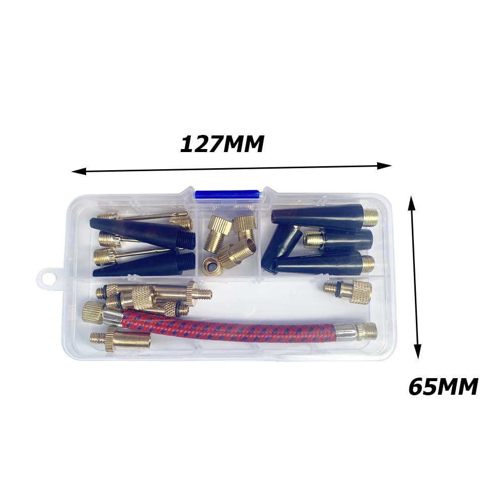 21 шт./компл. велосипедный насос надувная труба иглы воздушный шланг адаптер