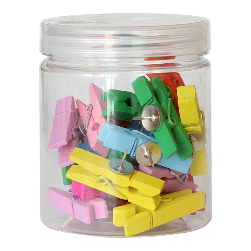 20 шт. деревянные штифты с деревянными зажимами цветные декоративные для