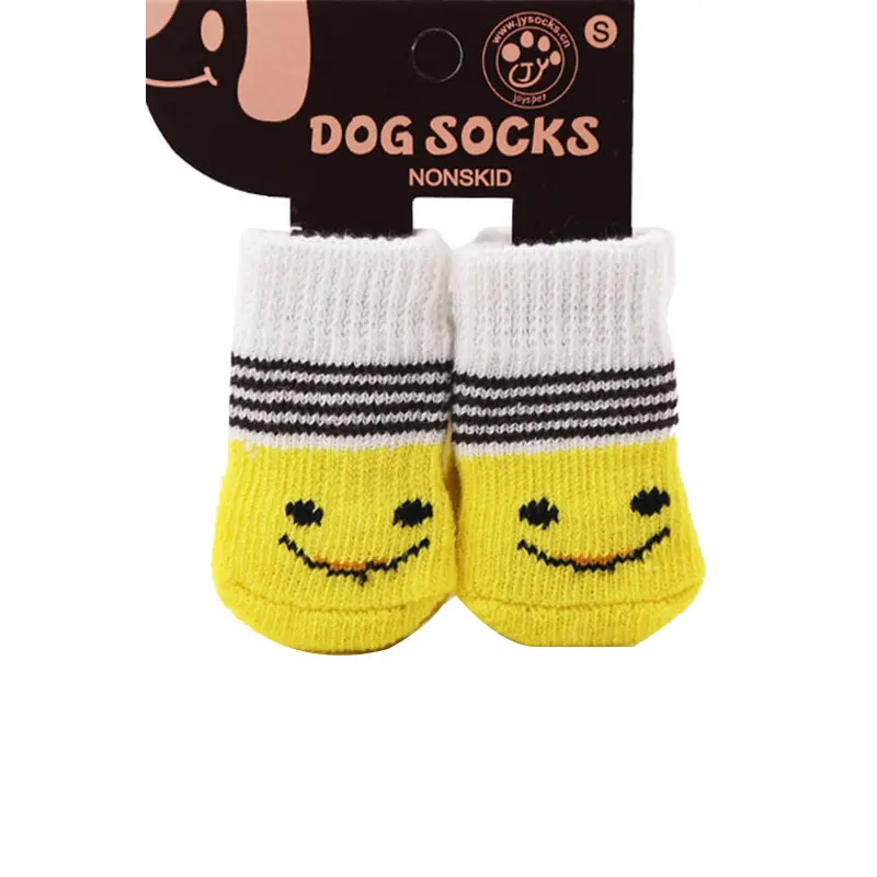 4 шт. S/M/L мягкие носочки для домашних животных милые Нескользящие Носки с рисунком