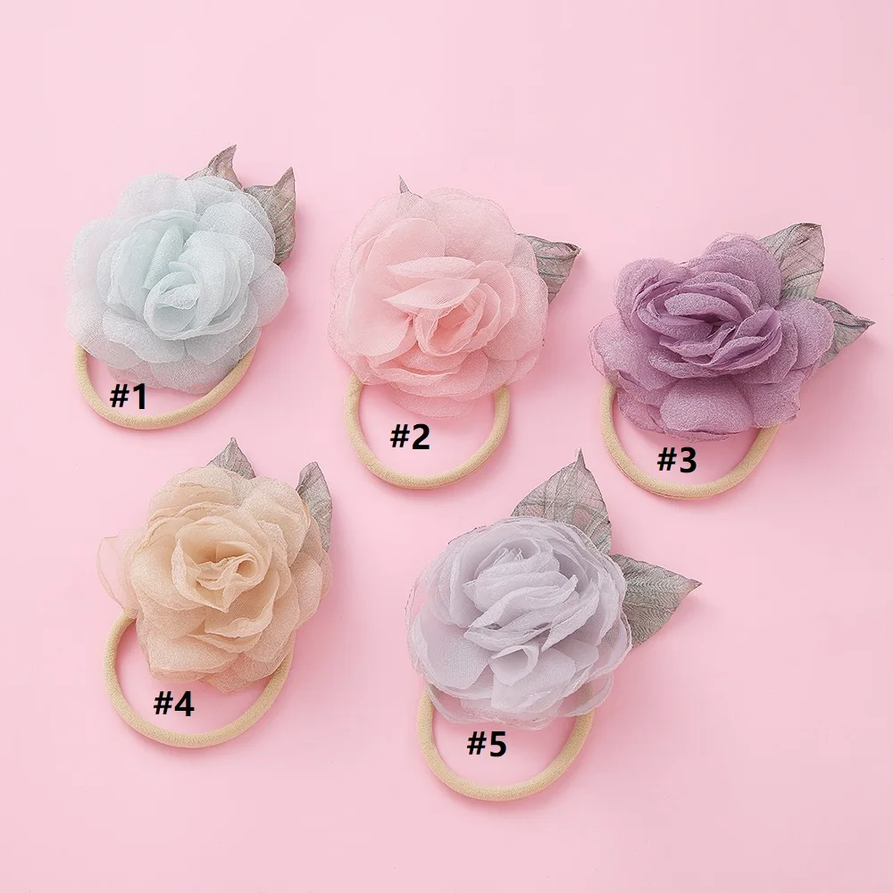 

Gauze Flower Baby Headbands For Girls Chiffon Flory Hairband For Children Soft Elastic Baby Hair Bands Kids Hair Accessories