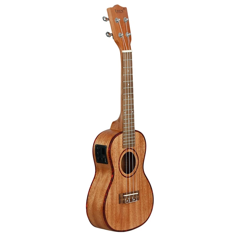 ИРИН 24 дюймов Гавайские гитары укулеле Ukelele Uke комплект Sapele Дерево с ЖК эквалайзером в том числе сумка для переноски Капо струны ремень палец maraca очистки Cl