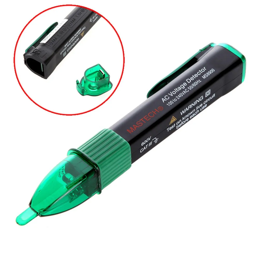 

MASTECH MS8900 Non-Contact 100-240V AC Voltage Detector Tester Sensor Pen Sound and Light Alarm