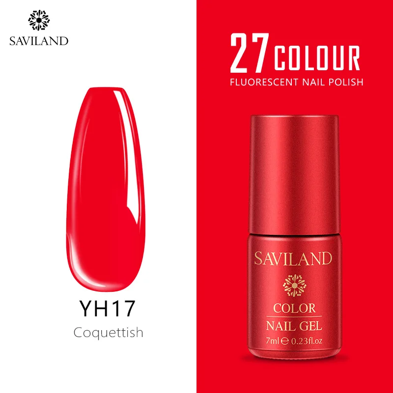 YH17 SAVILAND флуоресцентный Гель-лак 7 мл неоновый цветной замачивающийся УФ-гель лак Летняя тема ночной светящийся гель для дизайна ногтей - Цвет: YH17