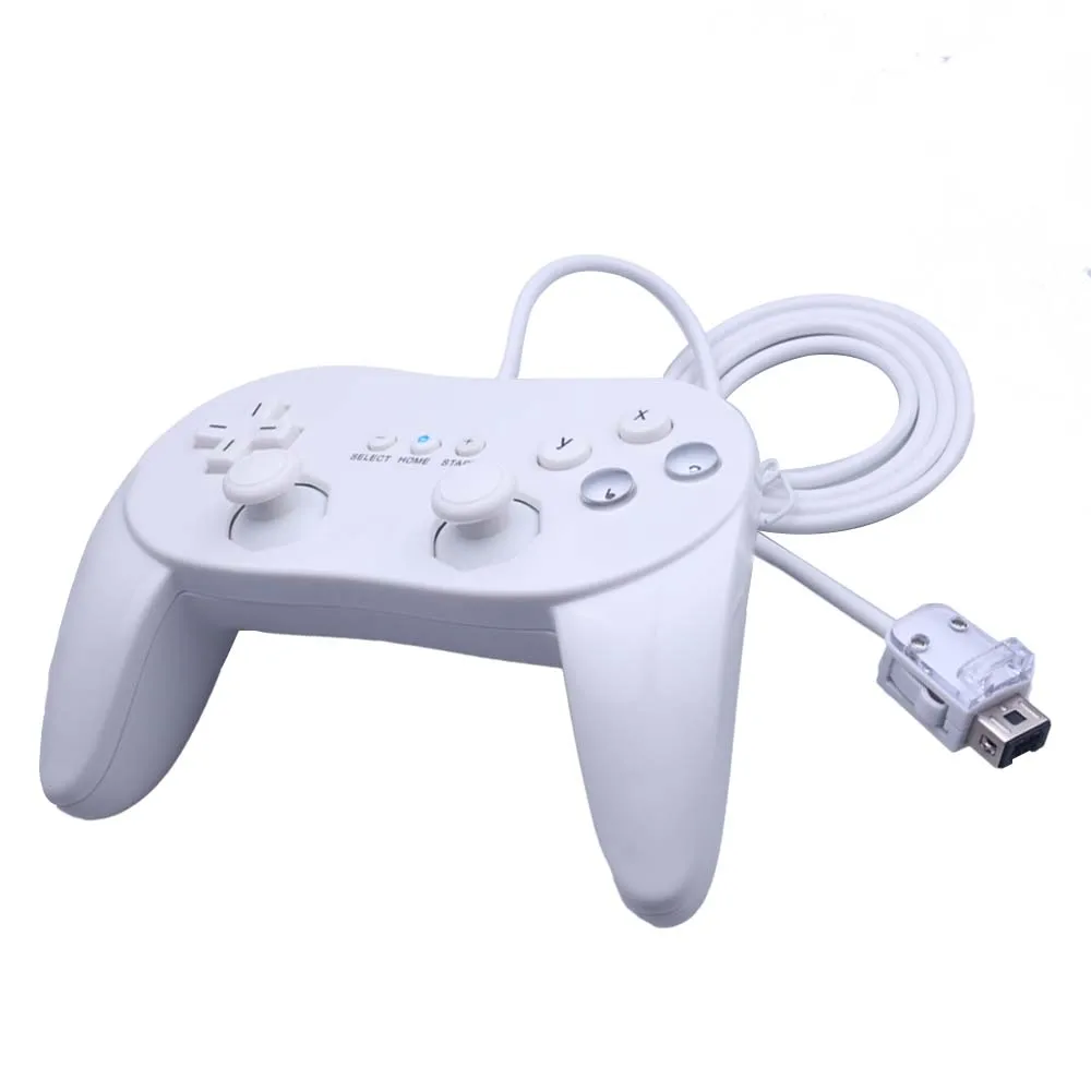 Второе поколение игрового пульта для Nintendo Wii "Classic Wired Gaming Remote Pro Shock Joypad Joystick"