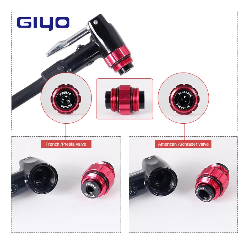 Адаптер для велосипедного насоса с шлангом и блокировкой большого пальца