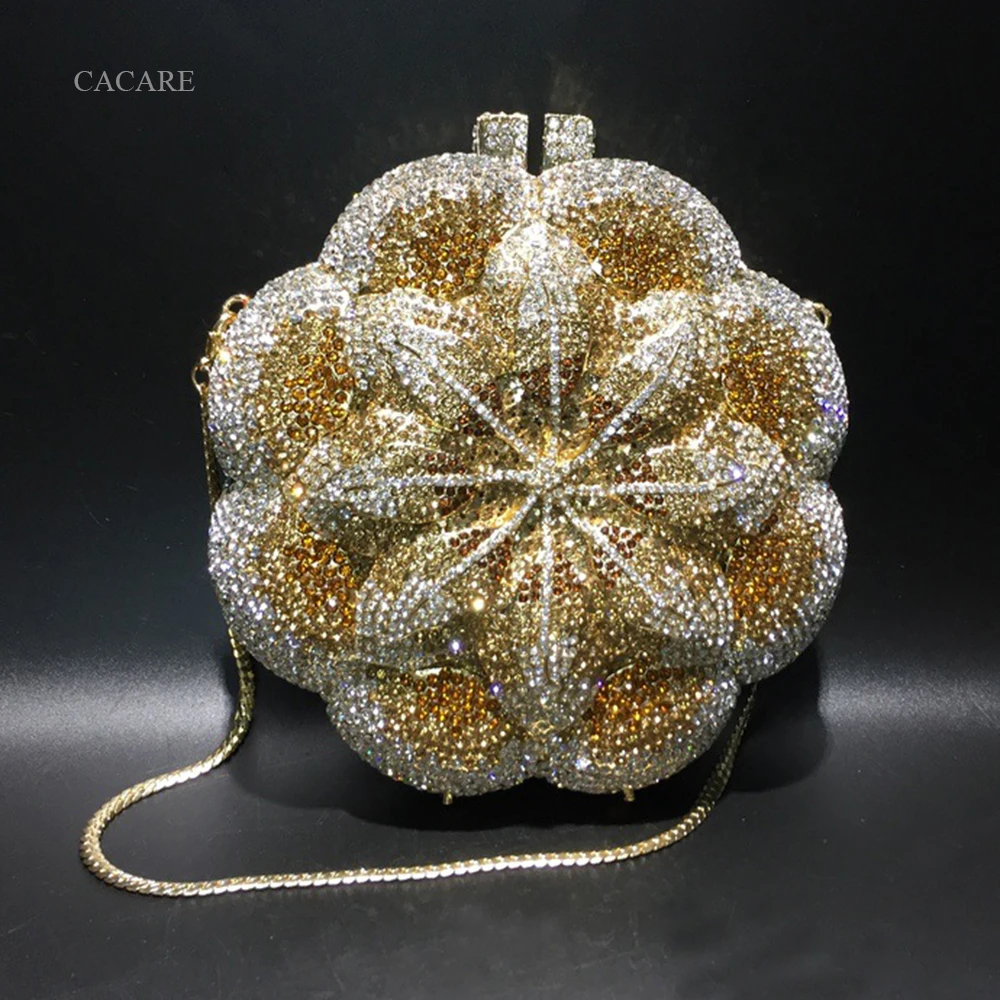 Luxury Women Handbage Parties Bling Money Purse Full Shinny Rhinestones Covered Shoulder Bag Retro F2500 Multi-choices CACARE