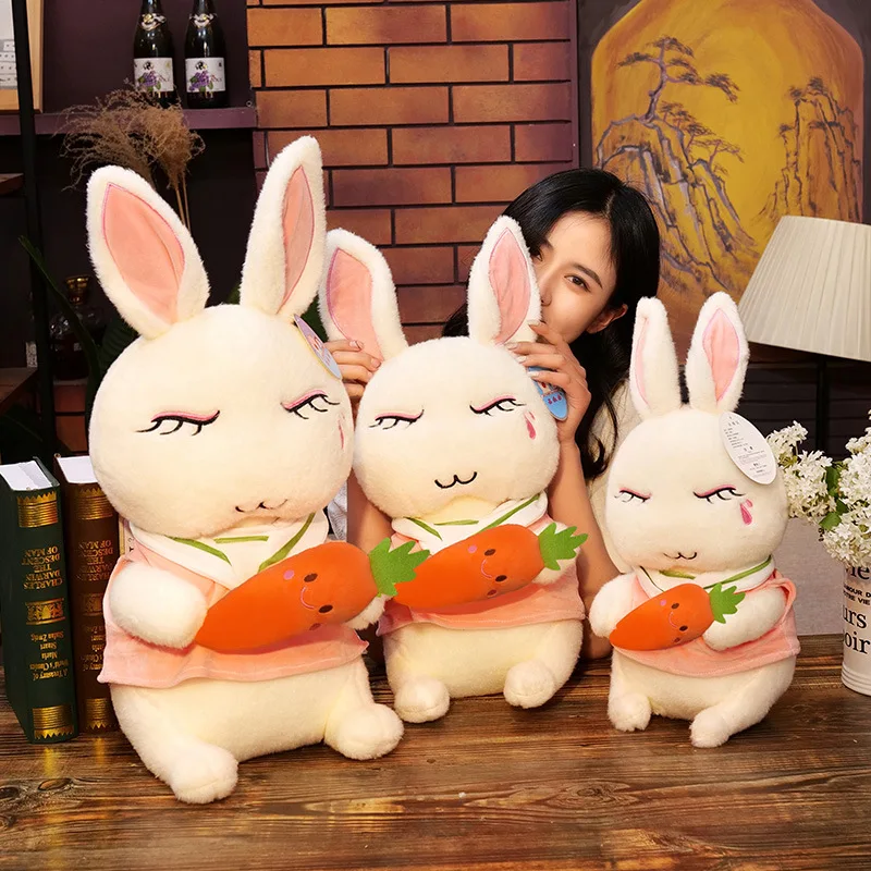 

Милый кролик Zqswkl 45/55/65 см, плюшевая игрушка, детские куклы, подарок на Рождество, день рождения, мягкие игрушки для девочек, подушки