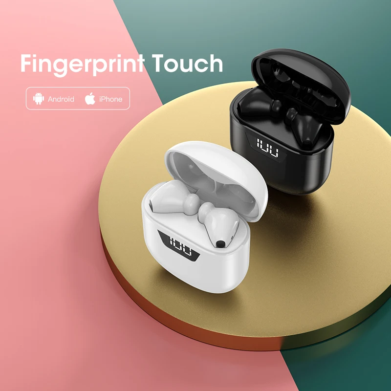 Беспроводные TWS наушники Bluetooth с микрофоном сенсорное управление зарядный чехол