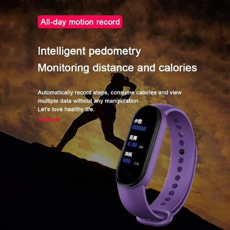 

M5 Sport Fitness Smartband Smart Bracelet Blood Pressure Heart Monitor Rate Band