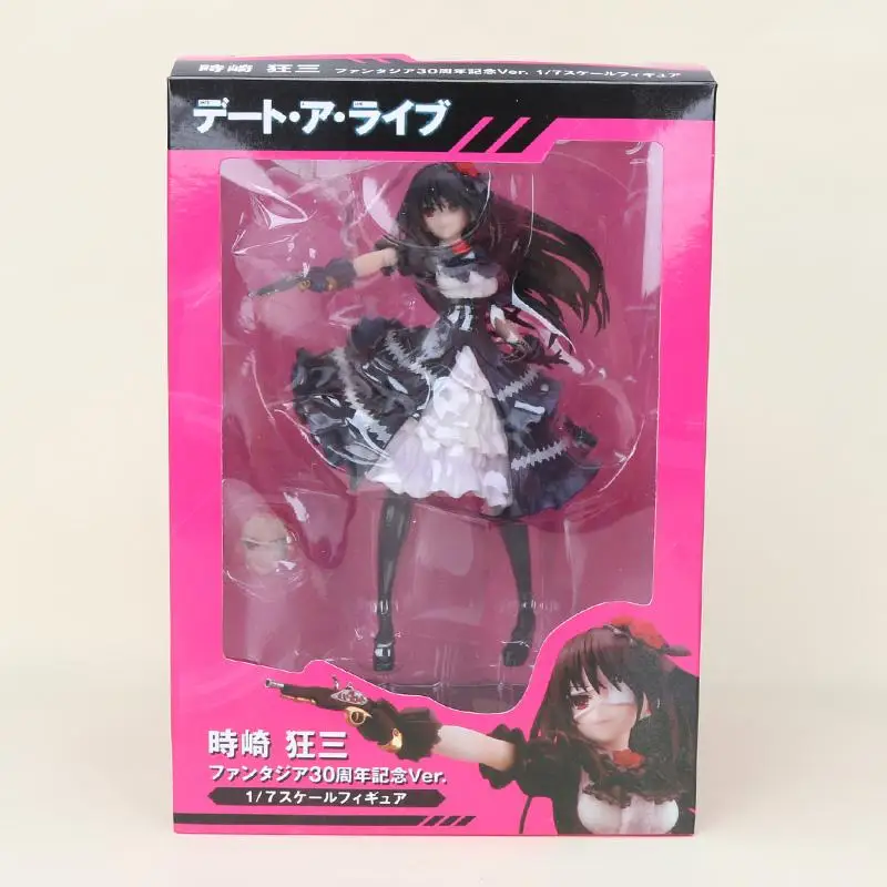 Новинка 21-23 см свадебное платье Tokisaki Kurumi Дата Живая фигурка ПВХ Модель Дата Живая коллекция игрушек куклы - Цвет: black in box