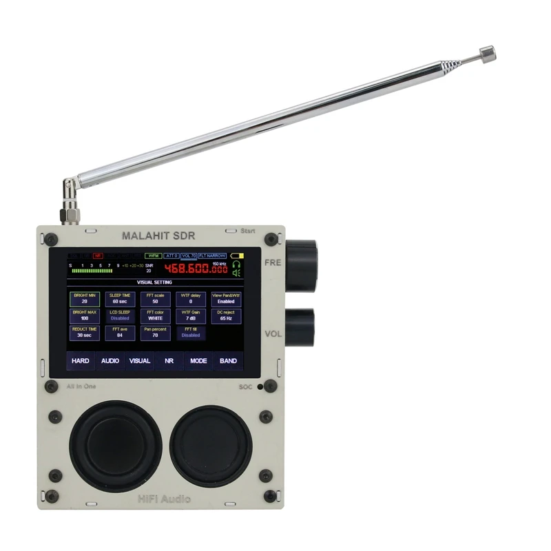 V1.10C 50Khz-2GHZ Malachite SDR Radio Malahit DSP Receiver AM/SSB/NFM/WFM+Speaker+Battery+Metal Case+Expansion Board | Электроника