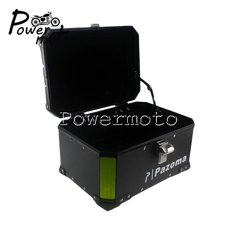 Универсальный алюминиевый черный верхний чехол для мотоцикла чемодан сумки