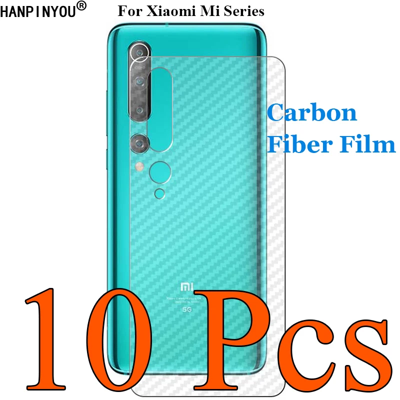 10 шт./лот для Xiaomi Redmi Mi Note 9S Black Shark 3 Pro Lite Max 5G 3D задняя пленка из углеродного волокна