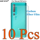 Углеродное волокно для Xiaomi Redmi Mi 10, Note 9S, Black Shark 3 Pro Lite Max, 5G, 10 шт.лот