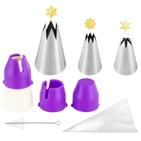 cake decorating tools cake cream diy pastry tools set silicone icing piping cream pastry bag stainless steel big size nozzle