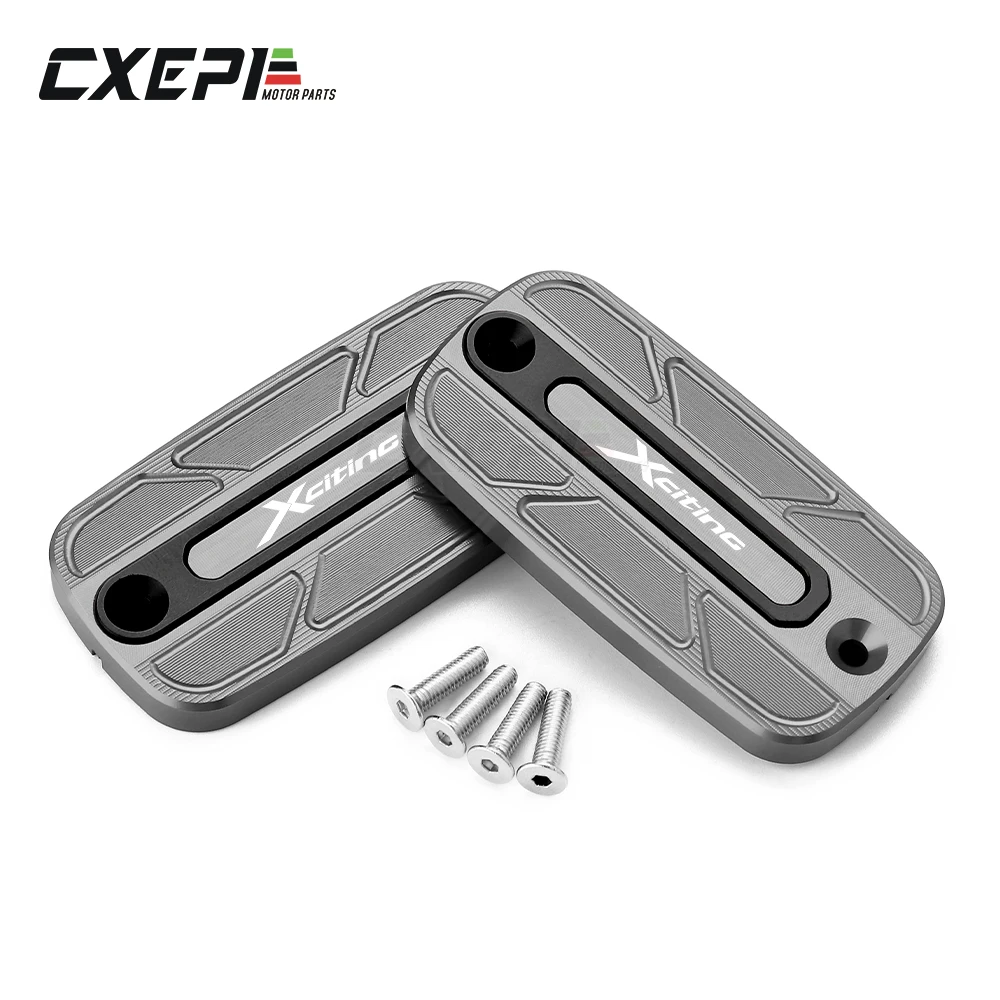 

Motorcycle Front Brake Reservoir Fluid Tank Cover Oil Cup Cap for KYMCO XCITING 250 300 350 400 /400S 500 CNC aluminum cover