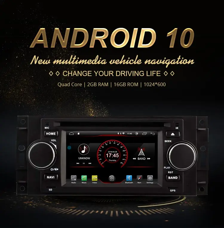 JDASTON Android 10 автомобильный dvd-плеер для Jeep Grand Cherokee Commander Wrangler Chrysler 300C PT Cruiser Sebring Dodge caliber ram