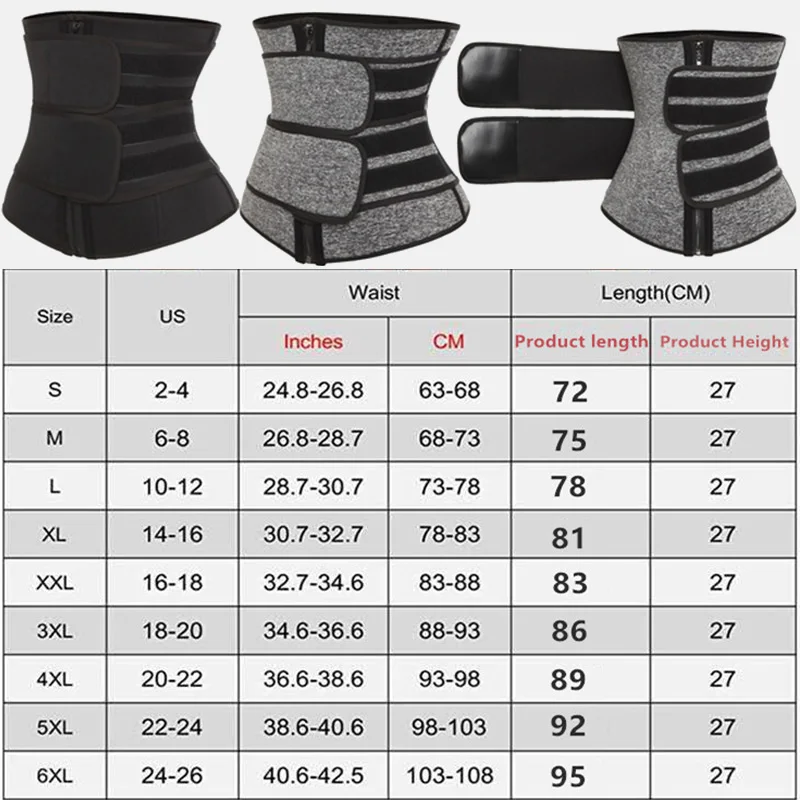 

Neoprene Sauna Waist Women Shapewear Trainer Corset Sweat Belt for Women Weight Loss Compression Trimmer Workout Fitness