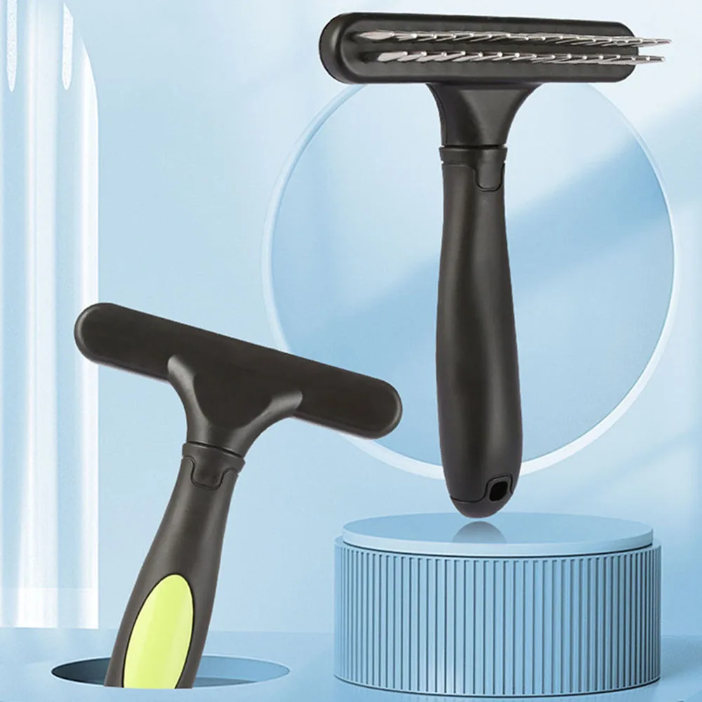 Dog Grooming Rake Removes Tangles and Knots Cat Comb for Removing Loose Undercoat Double Row Short or Long Hair Pets | Дом и сад