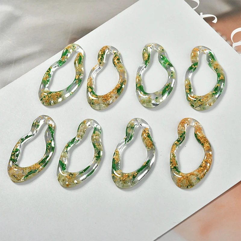 

New style 30pcs/lot Dried flower decoration geometry irregular shape resin beads diy jewelry earring accessory