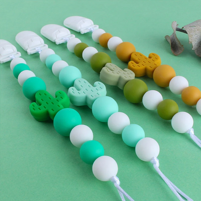 

Baby Silicone Infant Toddler Dummy Pacifier Soother Nipple Clip Chain Holder Strap Baby Chew Baby Safety Teether Teething