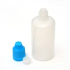 Пустая пластиковая бутылка-капельница 50 мл с защитой от детей и длинным наконечником, ПЭ флакон для жидкости, 10 шт.