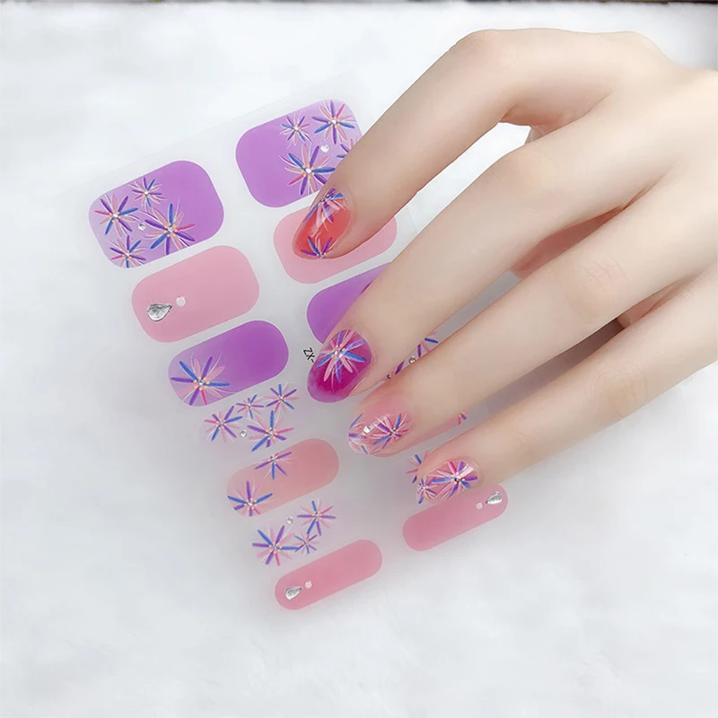 

New Nail Sticker 3D Diamond Nail Korean Lady Style Nail Sticker Waterproof Pregnant Woman Nail Sticker Full Sticker