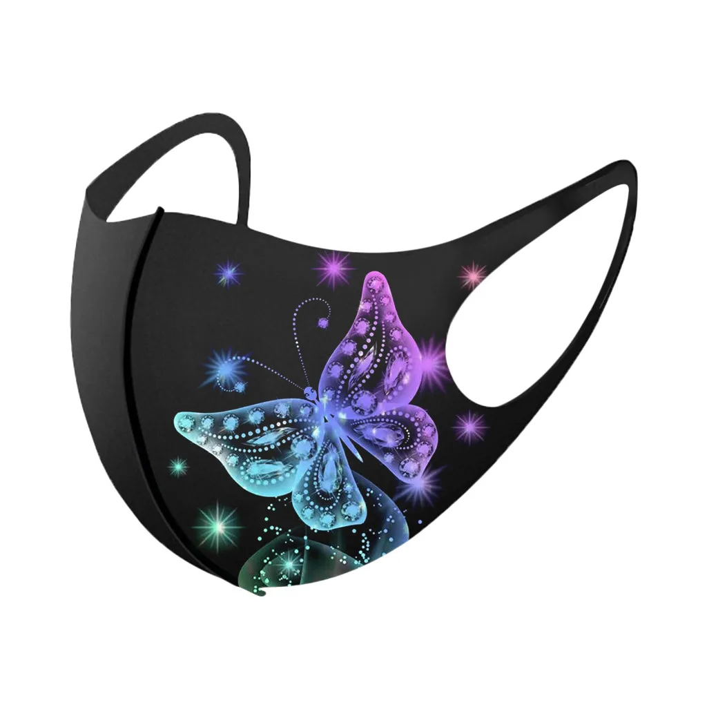 

5/10/25PCS Adult's Prints Protection Face Mask Washable Earloop Mask Windproof Mouth-muffle Face Masks Care Reusable#5