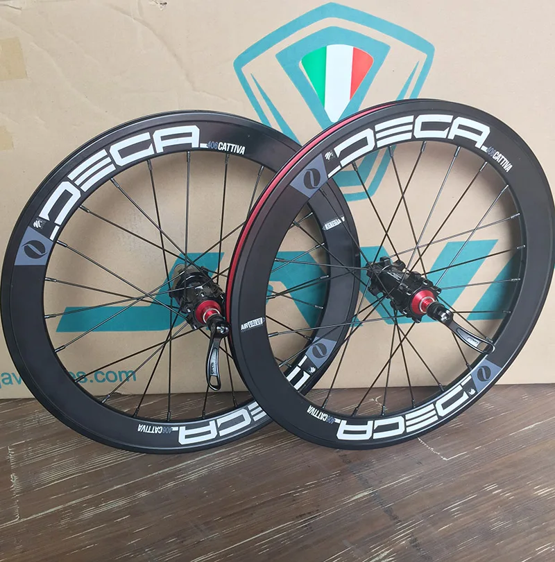 JAVA Decaf 2" алюминиевая мини Velo колесная 20 дюймов 406 колеса дисковый тормоз из сплава для складного велосипеда лежачего мини-колеса 8-11s - Цвет: deca 20inch 406