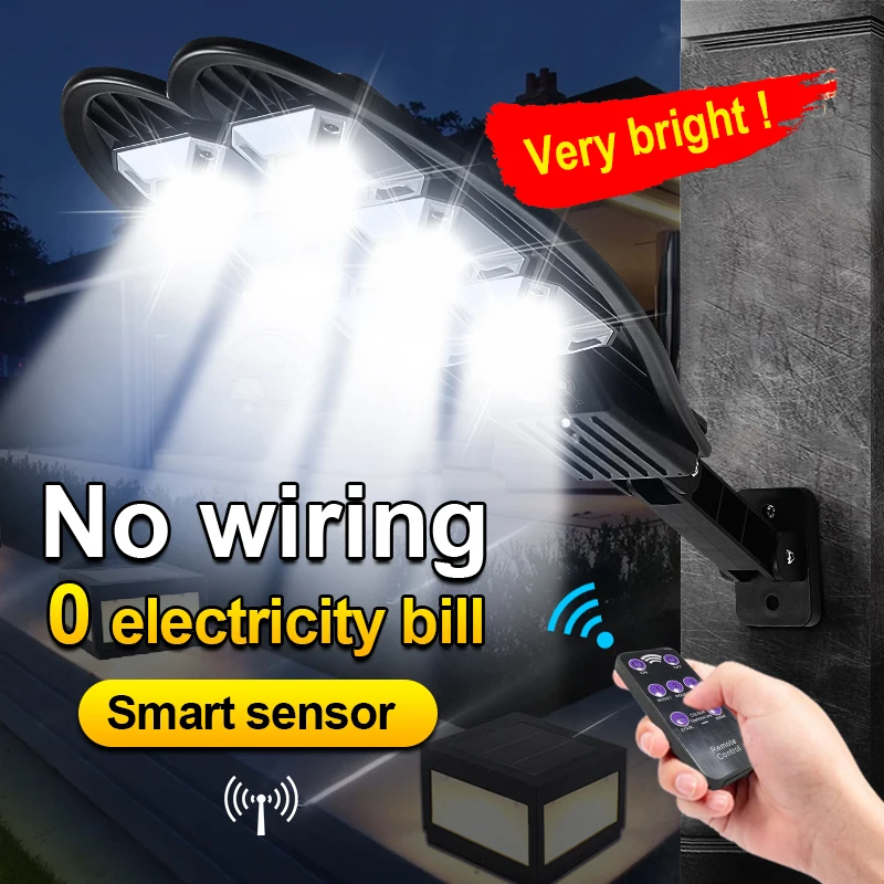 

New Upgrade 3000W COB LED Solar Lamp Powered Outdoor Spotlight Powerful Solar Street light PIR Motion Sensor Garden Street Light
