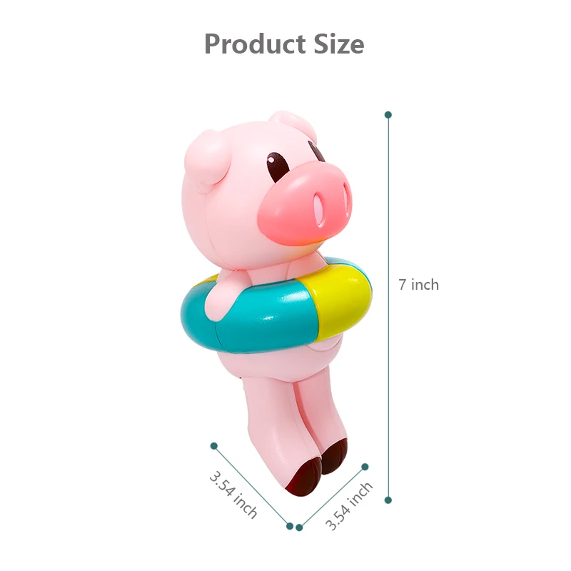 

Baby Bath Toys Summer Swimming Children Play Water Toys Cute Funny Pig Clockwork Rowing Bathroom Toys For Kid Gifts Toddlers 1-4