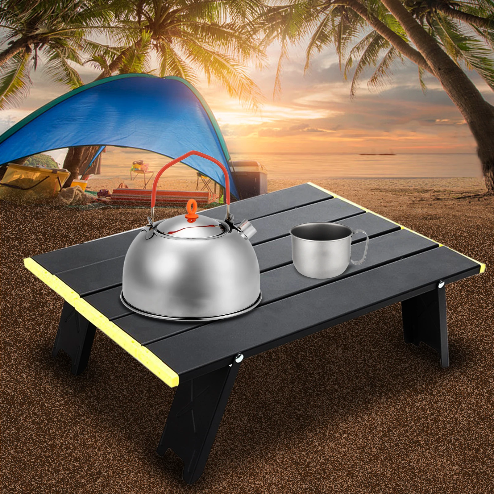 

Folding Camping Table Camping Equipment Portable Ultralight Aluminum Outdoor Picnic Beach Table